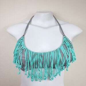 Victoria’s Secret | Striped Fringe Bikini Top